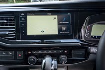 Dashboard shot showing centre console display of VW California