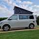 VW California T6 review - 6.1 side, roof up, camping, Bauer Media exclusive image