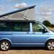 VW California review - 2016 model, side view with roof up