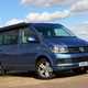 VW California review - 2016 model, front view with roof down