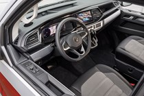 VW Caravelle review - T6.1 facelift, 2019, dashboard and steering wheel, with Digital Cockpit