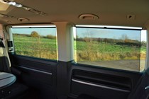 VW Caravelle T6 interior, rear window blinds