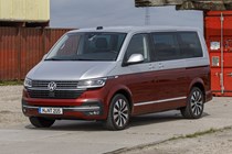 VW Caravelle review - T6.1 facelift, 2019, red and silver, front view