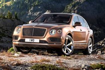 Bentley Bentayga review - 2016 model, front view, gold, off-road