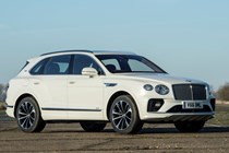 Bentley Bentayga review - front view, white