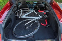 Mercedes GLC Coupe boot bike loaded