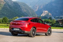 Mercedes GLC Coupe 350d red rear