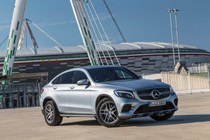 Mercedes GLC Coupe 300 front side silver