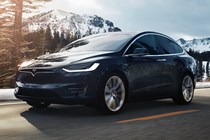Tesla 2017 Model X SUV driving