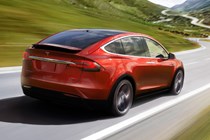Tesla 2017 Model X SUV driving