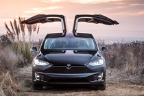 Tesla 2017 Model X SUV exterior detail