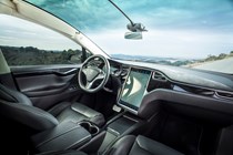 Tesla 2017 Model X SUV interior detail