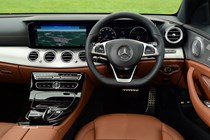 Mercedes-Benz E-Class review, interior, steering wheel, infotainment
