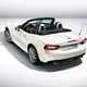 Fiat 124 Spider white rear roof down