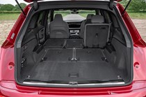 Audi SQ7 review (2022) - boot space with four of the five rear seats folded flat