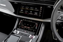 Audi SQ7 review (2022) - infotainment screen and climate control panel