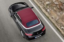 C-Class cabriolet black red roof