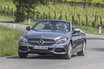 C-Class cabriolet grey driving front