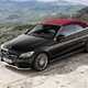 C-Class cabriolet black red roof closed