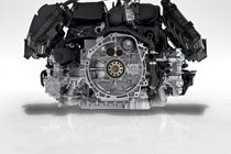 Porsche 2016 718 Boxster Convertible Engine Detail