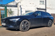 Volvo V90 long-term test car parked up at home