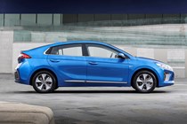 Hyundai Ioniq electric blue side