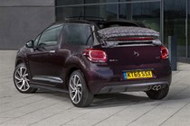 DS 3 Cabrio rear roof open burgundy