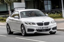 White 2017 BMW 2 Series Coupe front three-quarter driviing