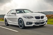 White 2017 BMW 2 Series Coupe front three-quarter driving