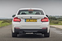 White 2017 BMW 2 Series Coupe rear elevation
