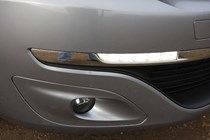Peugeot 308 Hatchback (2014-) UK rhd model in metallic silver. Exterior detail - front right-hand fog and driving lights