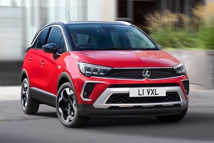 Red 2021 Vauxhall Crossland front three-quarter