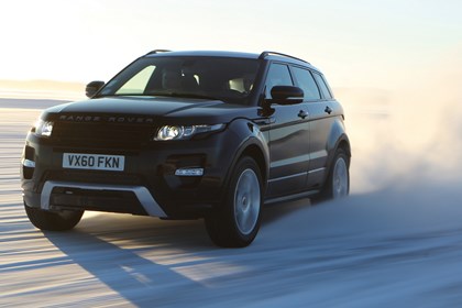 Range Rover Evoque used car buying guide - front view, driving in snow