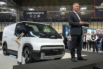 Kia PV5 electric van at the CV Show 2025