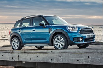 Blue 2017 MINI Countryman Cooper D front three-quarter
