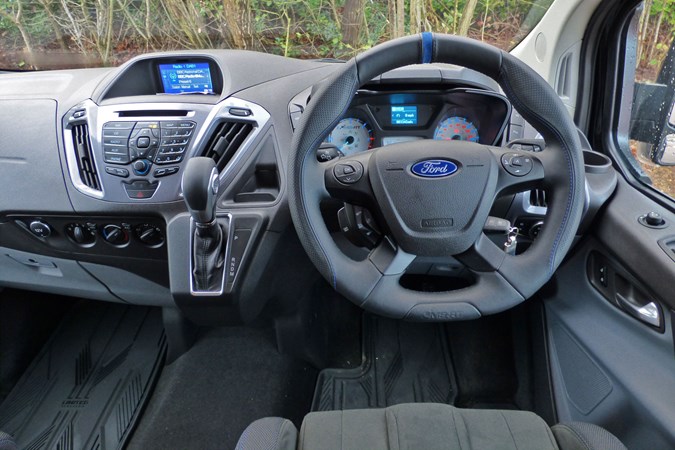 Ford Transit Custom MS-RT R-Spec auto review - steering wheel