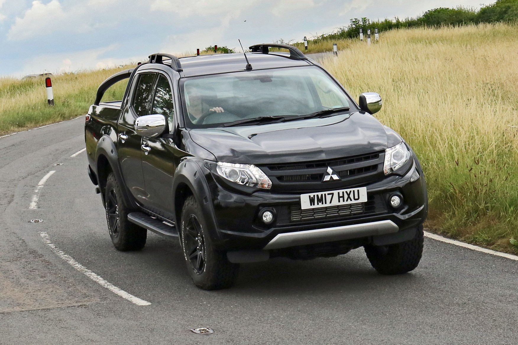 Mitsubishi L200 Barbarian SVP review - front view, driving on country road