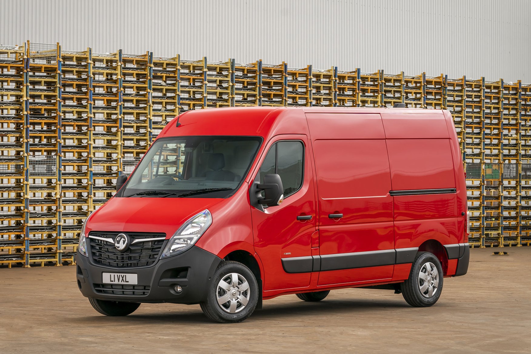 Vauxhall Movano review - 2020 model year, red, front side view, 2019
