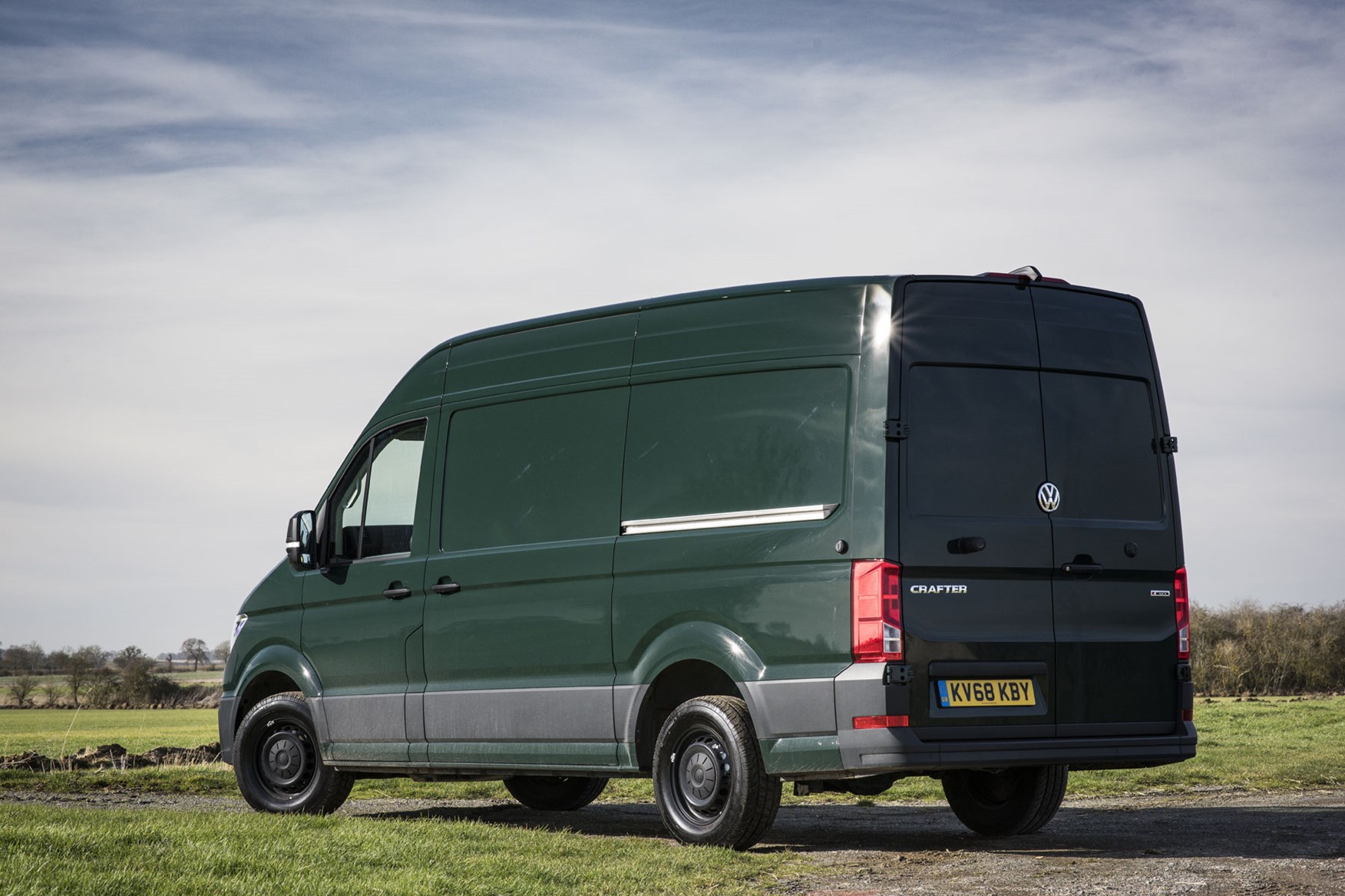 VW Crafter 4Motion review - Ontario Green, rear view