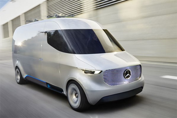 Futuristic Mercedes-benz Vision Van Concept At Ces 2017 