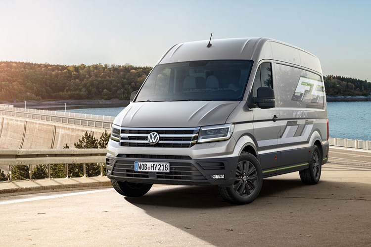 VW Crafter HyMotion concept - front view, outside