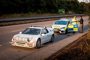 Speeding car gets stopped by police