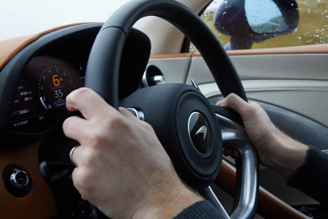 2019 McLaren GT steering wheel