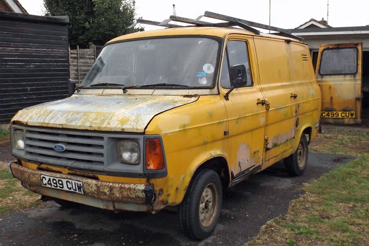 Vans taxed the same as cars? Knackered old yellow Ford Transit
