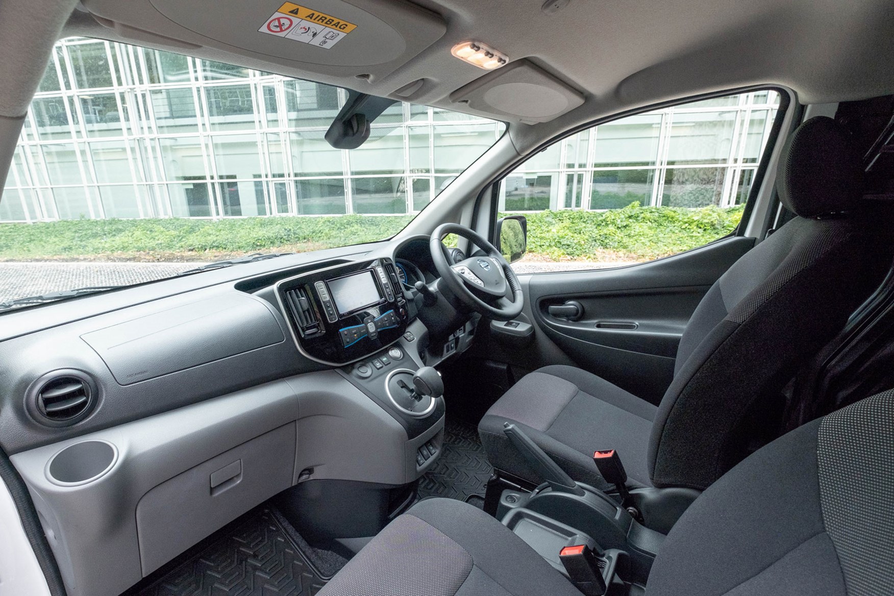 Nissan e-NV200 review, 2020, cab interior from passenger side