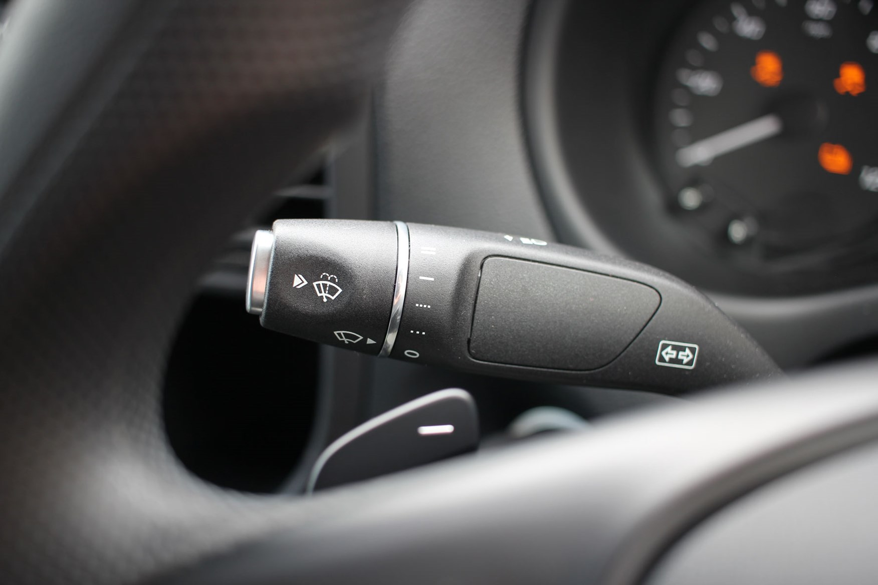 Mercedes-Benz eVito electric van review, 2020, indicator stalk with wiper controls