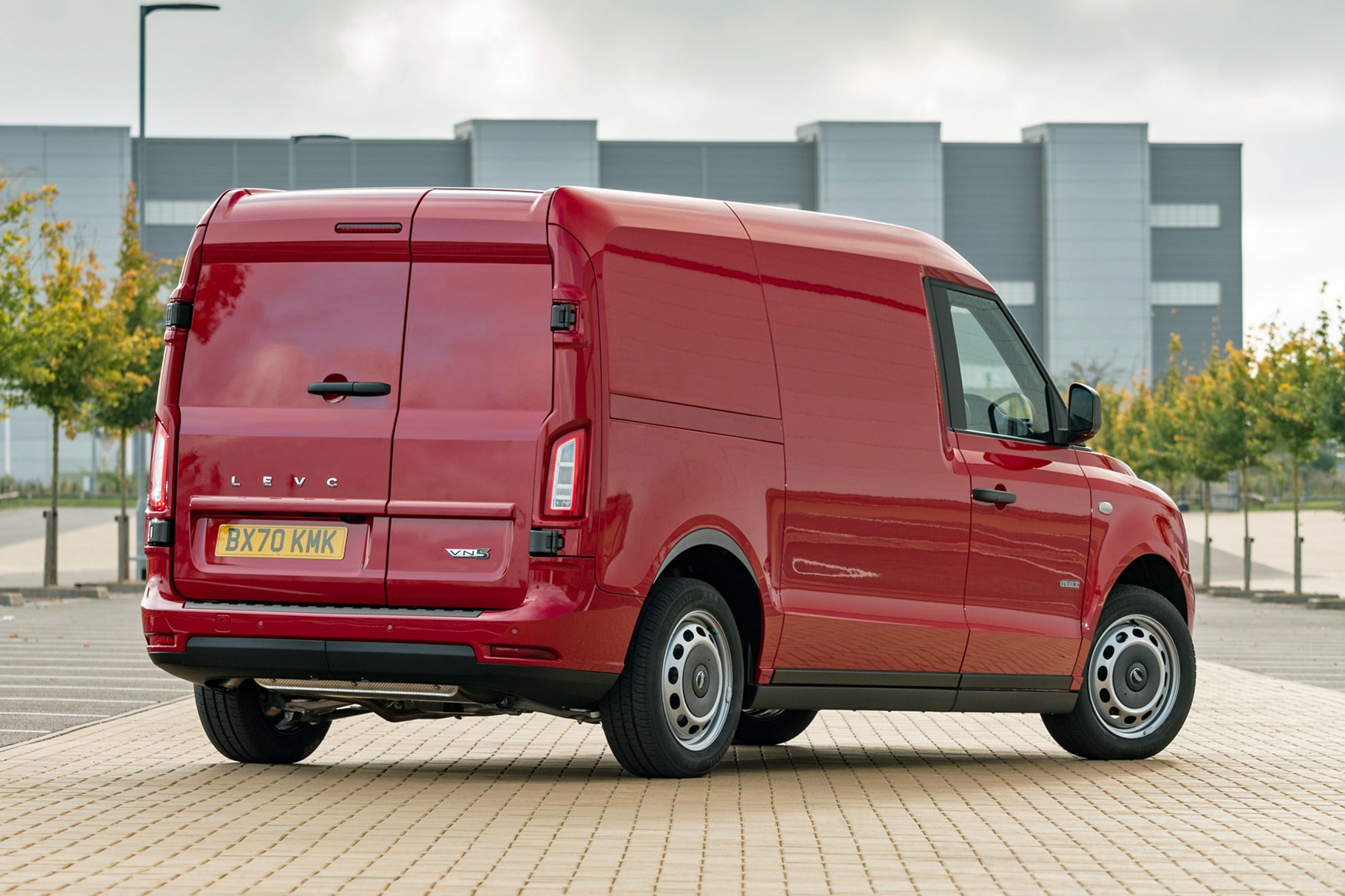 LEVC VN5 electric van review - 2020, rear view, red