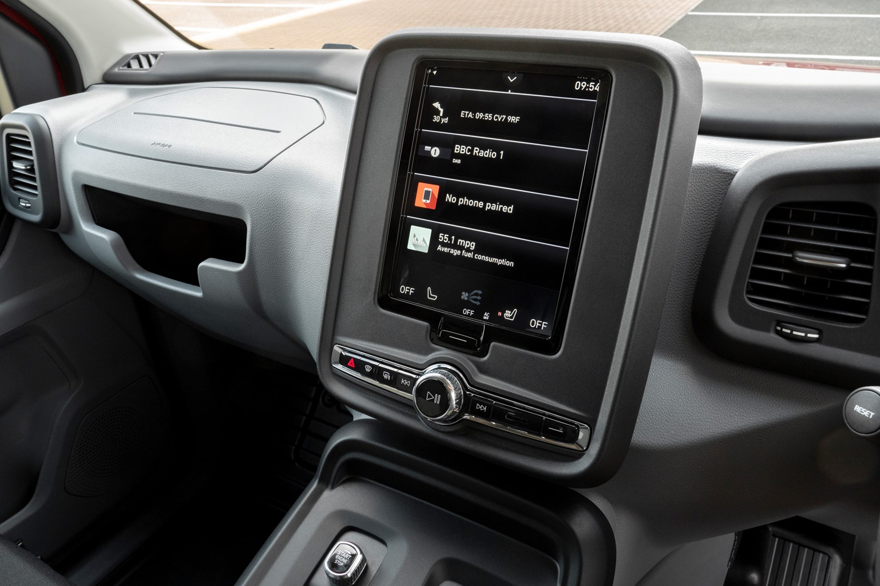 LEVC VN5 electric van review - 2020, central touchscreen