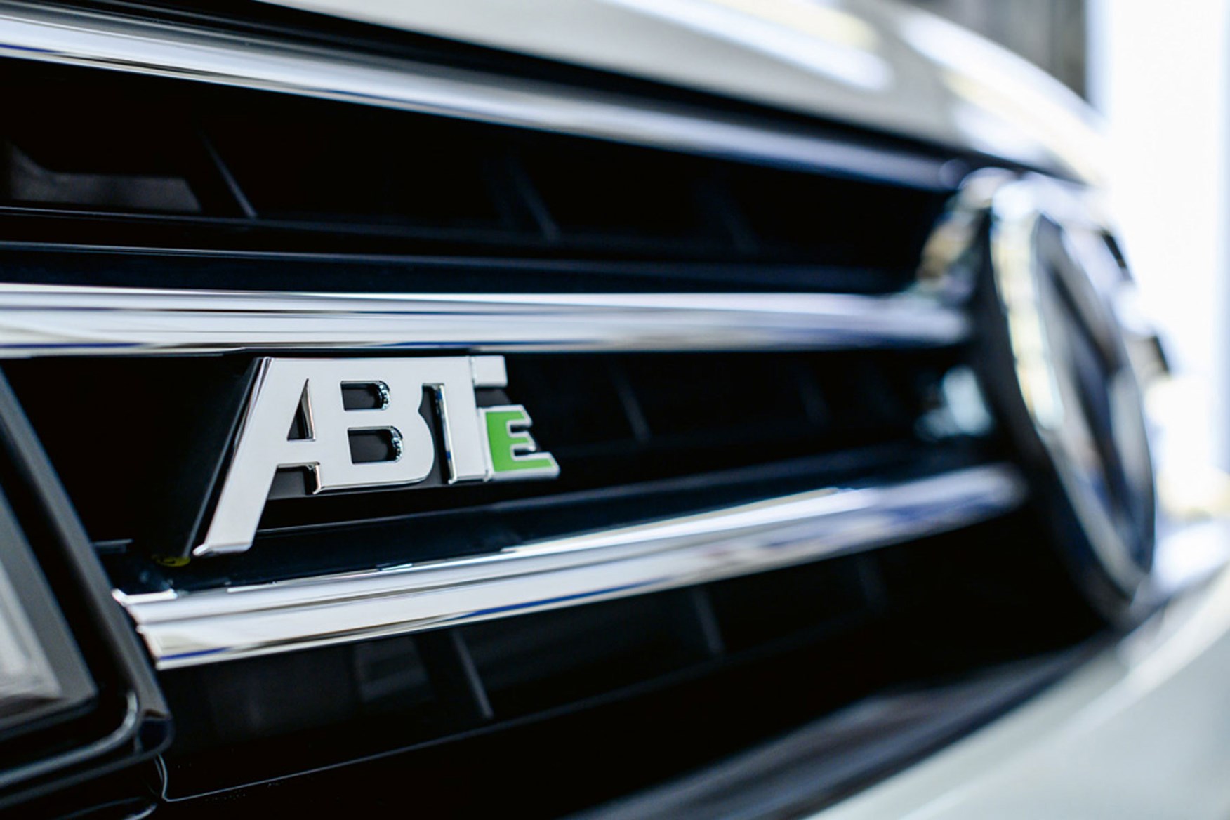Volkswagen e-Transporter electric van review, 2020, ABT e-Line badge in front grille