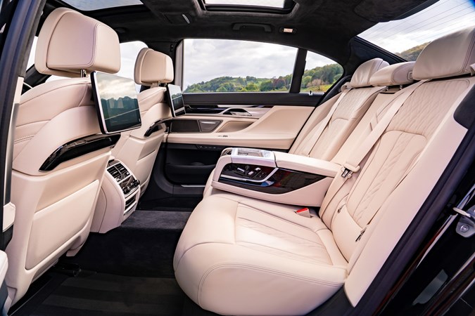 BMW 7 Series review, rear seats viewed from the side